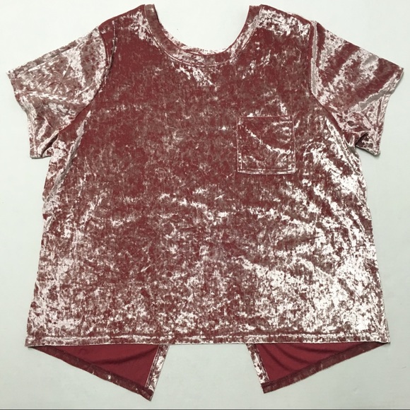 Nordstrom Tops - NWOT Nordstrom Blush crushed velvet hi lo top 1X